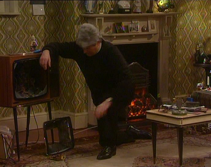 NEVER TURN ON THE TV WHEN FATHER JACK'S ASLEEP. YOU KNOW HOW HE IS! 