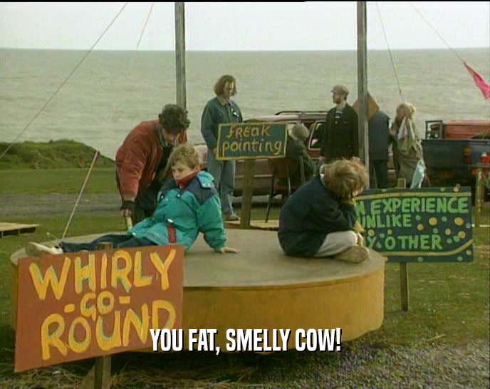 YOU FAT, SMELLY COW!
  