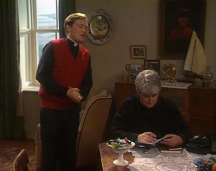 IT'S GREAT BEING A PRIEST, ISN'T IT, TED? 