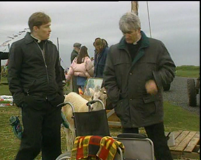 WHERE'S FATHER JACK? IT'S NEARLY FIVE, TIME FOR HIS DRINK. 