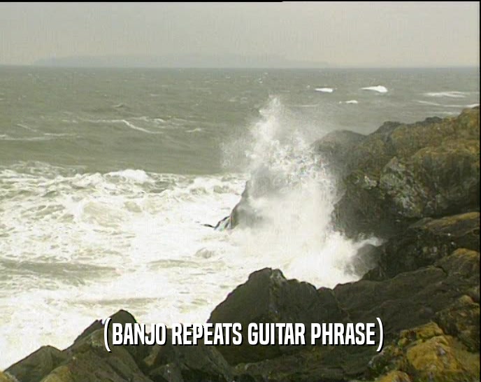 (BANJO REPEATS GUITAR PHRASE)  
