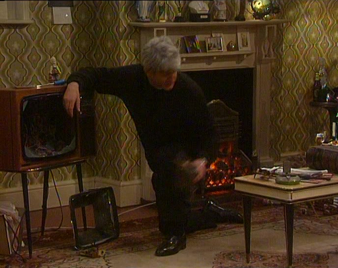NEVER TURN ON THE TV WHEN FATHER JACK'S ASLEEP. YOU KNOW HOW HE IS! 