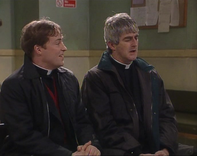 UNDER THE KNIFE, DOUGAL. UNDER THE HAMMER IS AUCTIONEERING. 