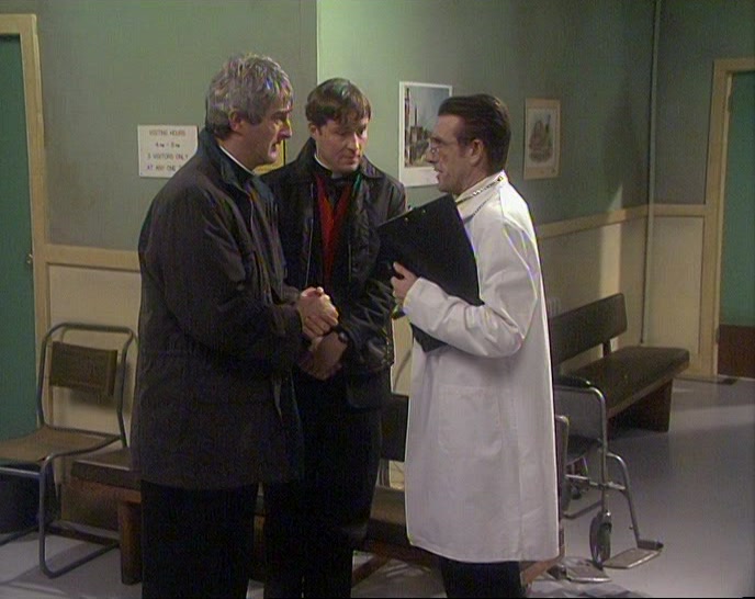 YES, ALL RIGHT, FATHER. THIS WAY.  