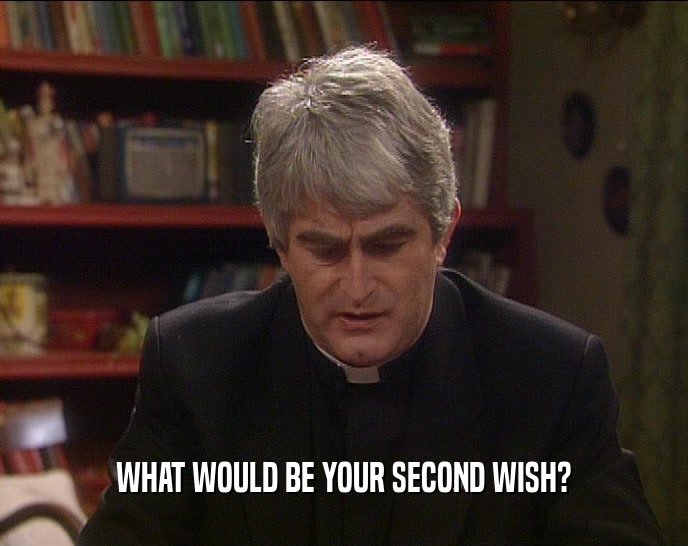 WHAT WOULD BE YOUR SECOND WISH?
  