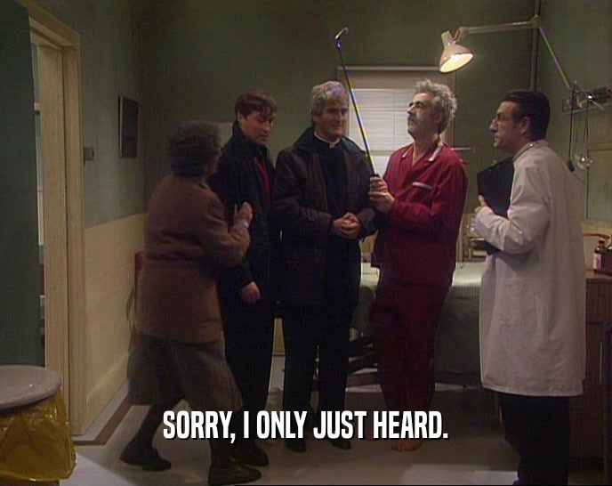 SORRY, I ONLY JUST HEARD.  