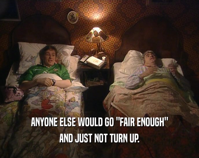 ANYONE ELSE WOULD GO 