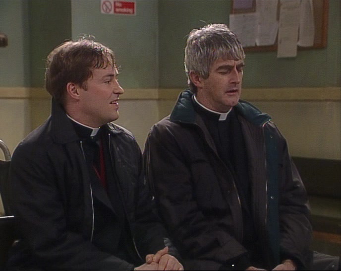 UNDER THE KNIFE, DOUGAL. UNDER THE HAMMER IS AUCTIONEERING. 