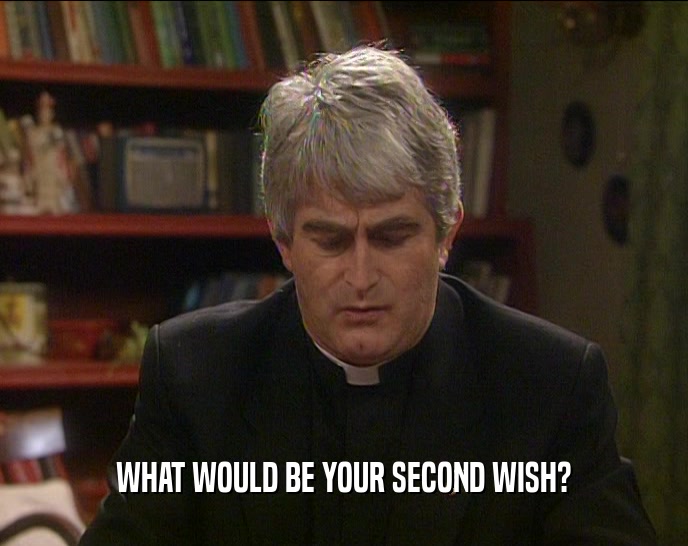 WHAT WOULD BE YOUR SECOND WISH?
  