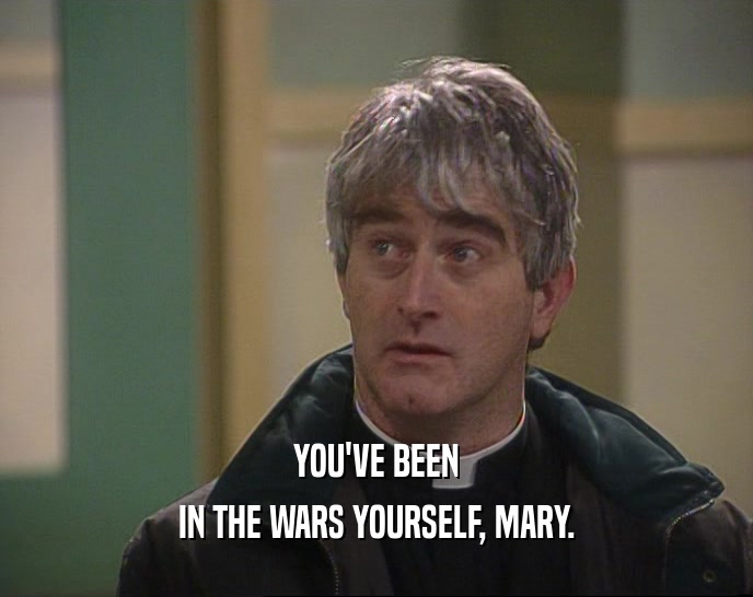 YOU'VE BEEN IN THE WARS YOURSELF, MARY. 