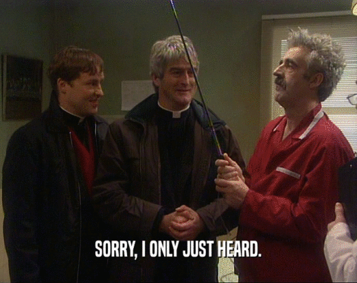 SORRY, I ONLY JUST HEARD.  