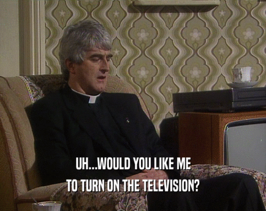 UH...WOULD YOU LIKE ME TO TURN ON THE TELEVISION? 