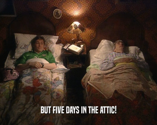 BUT FIVE DAYS IN THE ATTIC!  