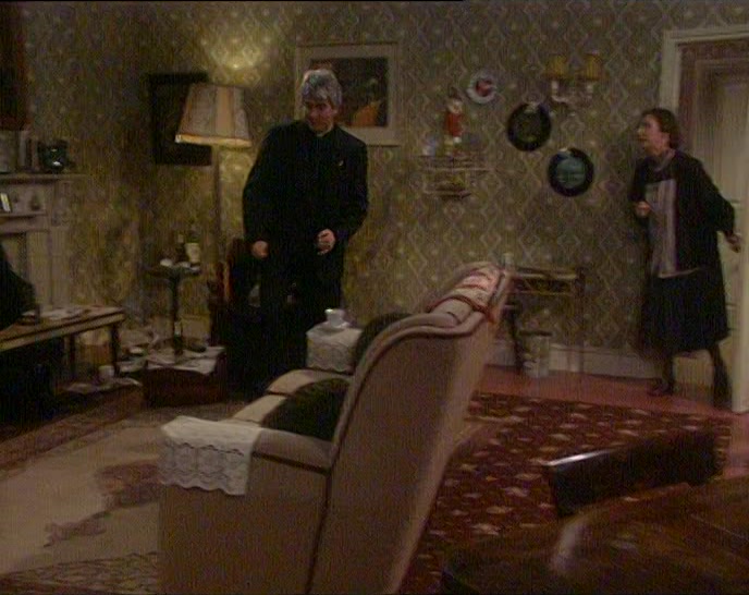 HELL'S BELLS! RIGHT, SHOW HIM IN.  