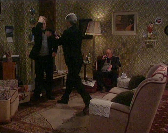 HELL'S BELLS! RIGHT, SHOW HIM IN.  