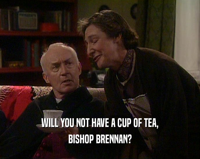 WILL YOU NOT HAVE A CUP OF TEA, BISHOP BRENNAN? 