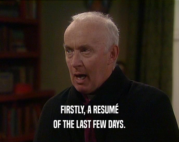FIRSTLY, A RESUM