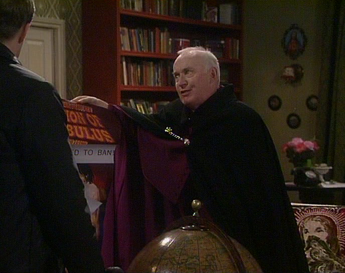 AND THERE'S FATHER JACK ACTUALLY WATCHING THE FILM! 