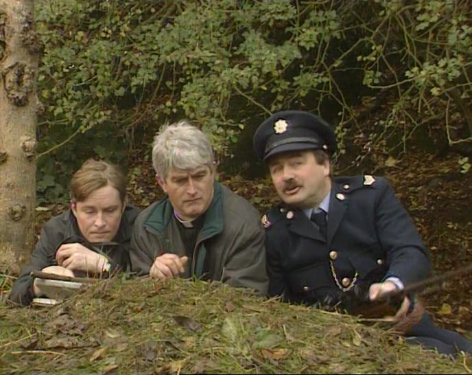 THAT'LL SCARE HIM OUT OF THE WOODS SO I CAN GET A CLEAR SHOT. 