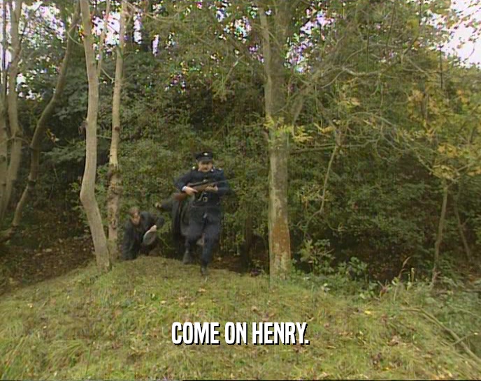 COME ON HENRY.
  