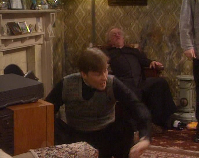 - (DOORBELL) - THAT'LL BE HENRY. GOD. 