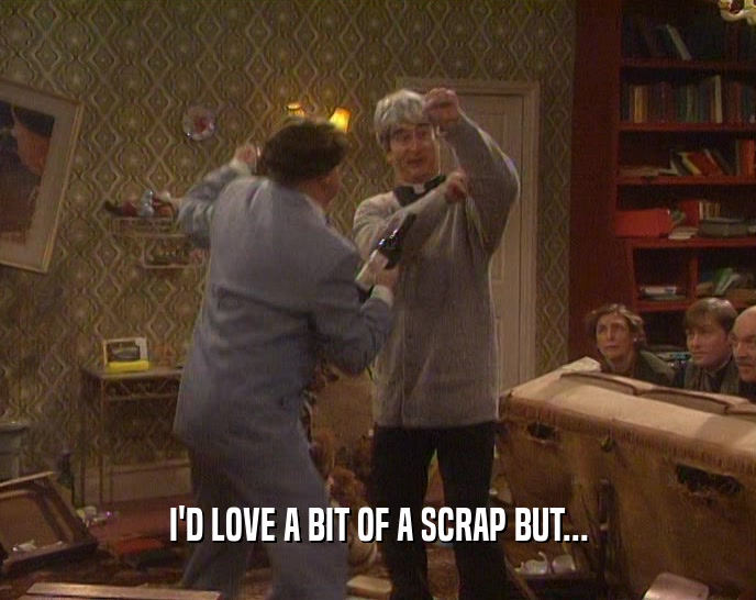 I'D LOVE A BIT OF A SCRAP BUT...  