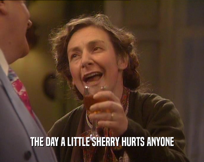 THE DAY A LITTLE SHERRY HURTS ANYONE
  