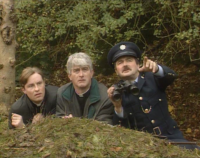 THERE, BY THE TREES.  