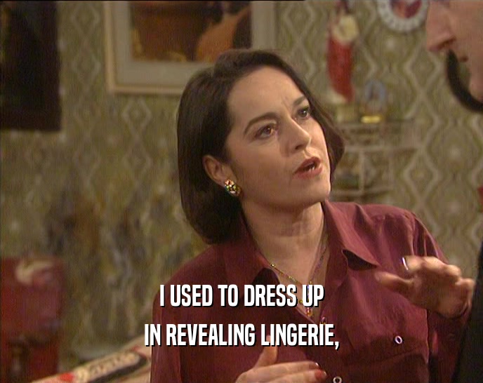 I USED TO DRESS UP IN REVEALING LINGERIE, 