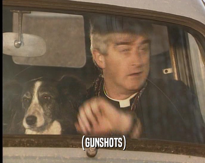 (GUNSHOTS)  