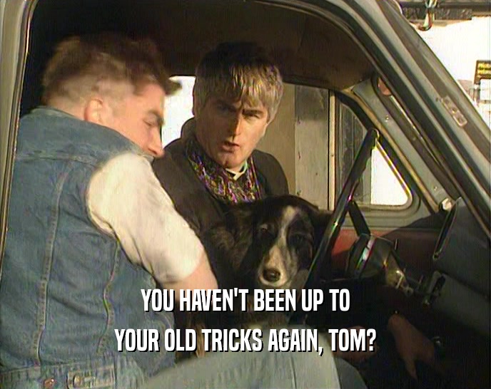 YOU HAVEN'T BEEN UP TO YOUR OLD TRICKS AGAIN, TOM? 