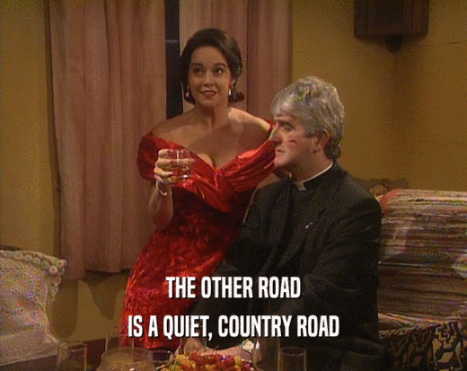 THE OTHER ROAD IS A QUIET, COUNTRY ROAD 