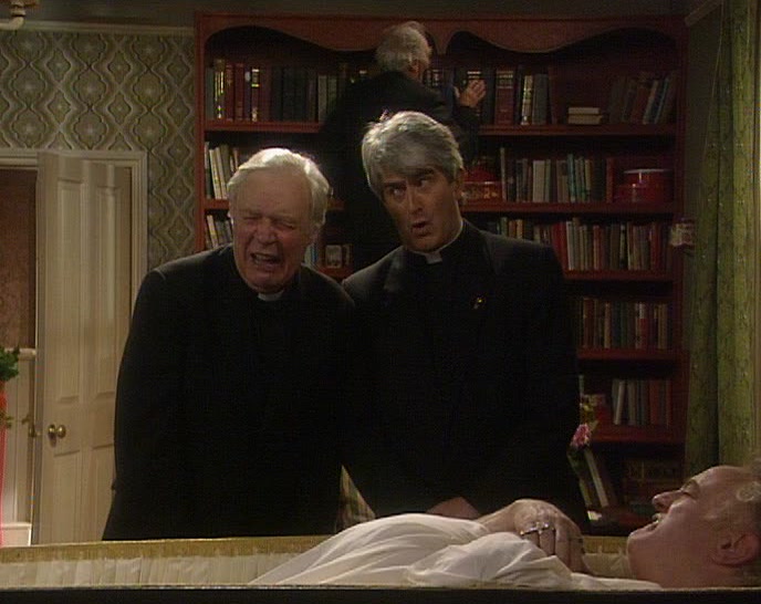 - WE'LL SEE HIM IN THE NEXT WORLD. - OH, YEAH, SURE. 