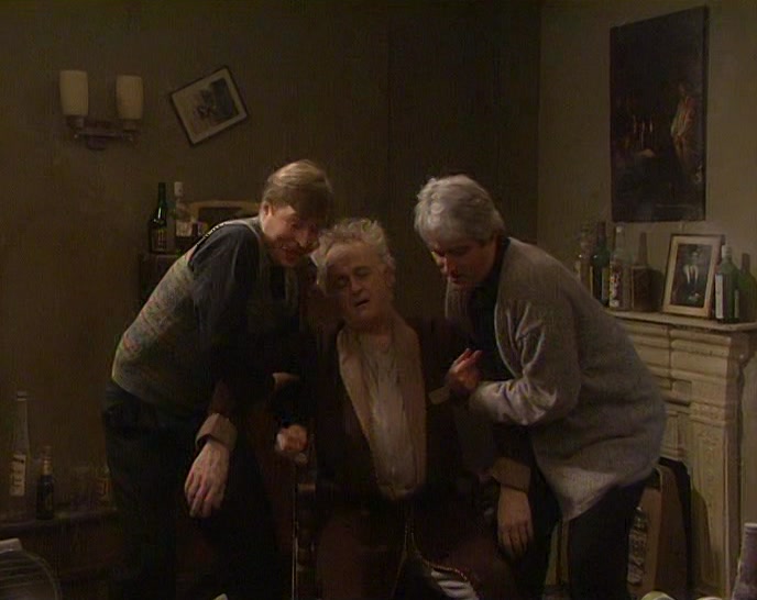 COME ON, FATHER. WE CAN'T HAVE SISTER MONICA SEEING YOU LIKE THIS. 