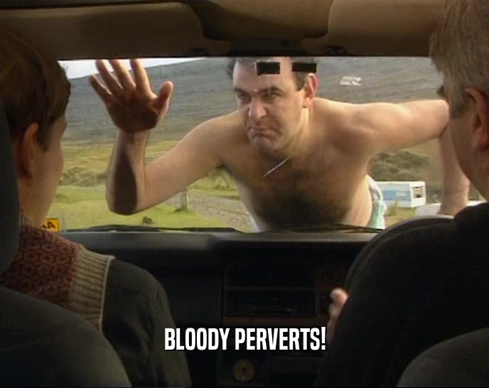 BLOODY PERVERTS!
  