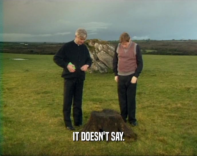 IT DOESN'T SAY.  