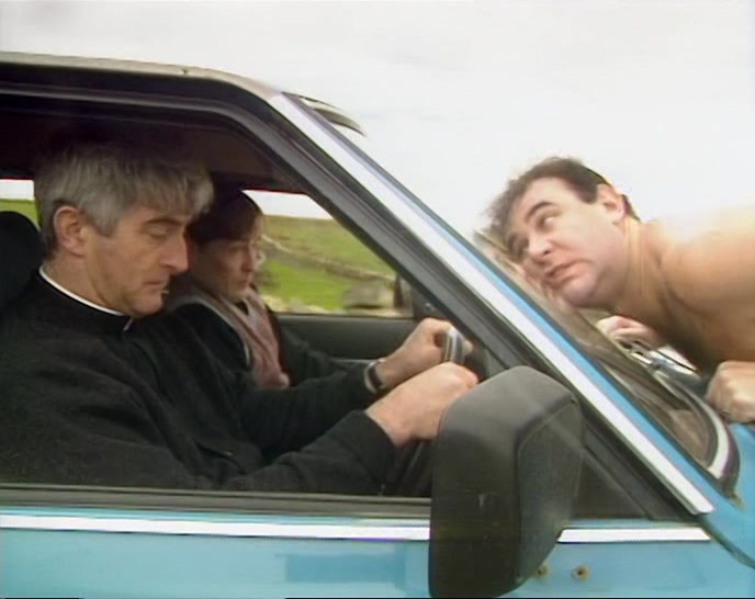 - PRETEND WE DIDN'T SEE HIM. - I DOUBT HE'D BELIEVE US. 