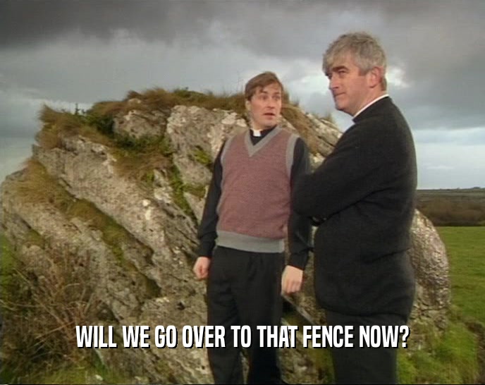 WILL WE GO OVER TO THAT FENCE NOW?  