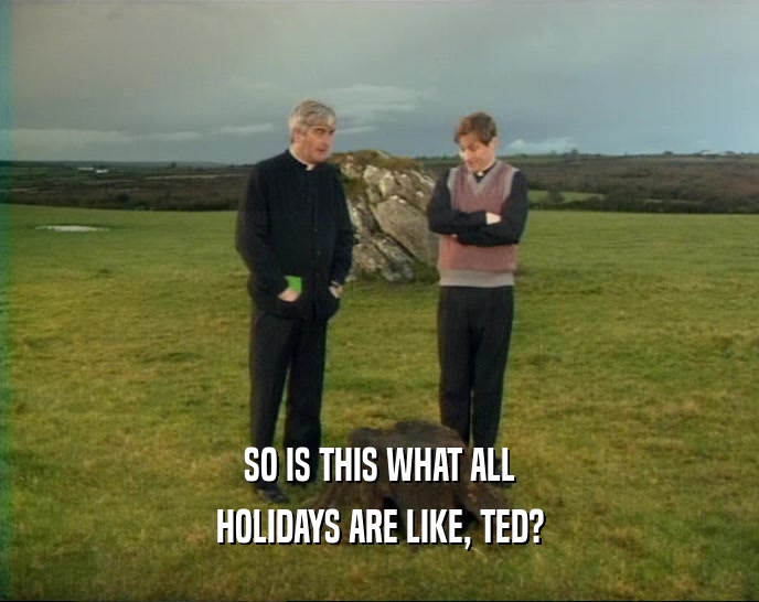 SO IS THIS WHAT ALL HOLIDAYS ARE LIKE, TED? 