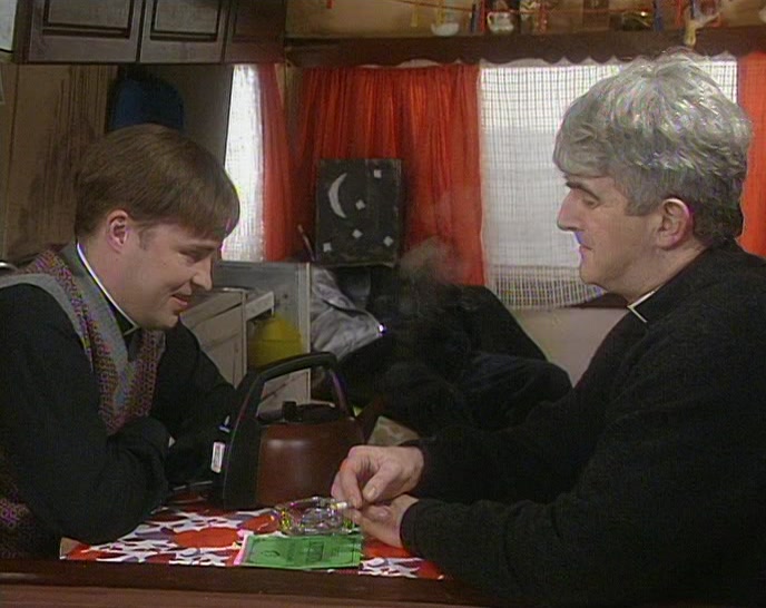 KETTLE'S BOILED THERE, TED.  