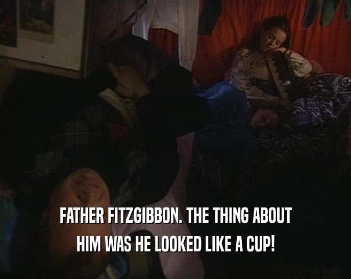 FATHER FITZGIBBON. THE THING ABOUT
 HIM WAS HE LOOKED LIKE A CUP!
 