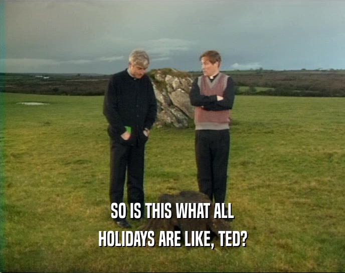 SO IS THIS WHAT ALL HOLIDAYS ARE LIKE, TED? 
