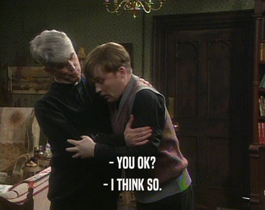 - YOU OK? - I THINK SO. 