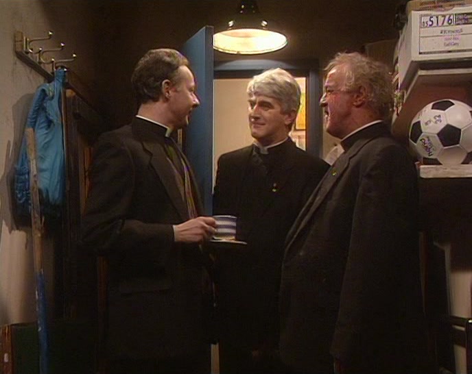 HELLO, TED. I WAS TELLING FATHER JACK ABOUT THE THING THERE LAST YEAR. 