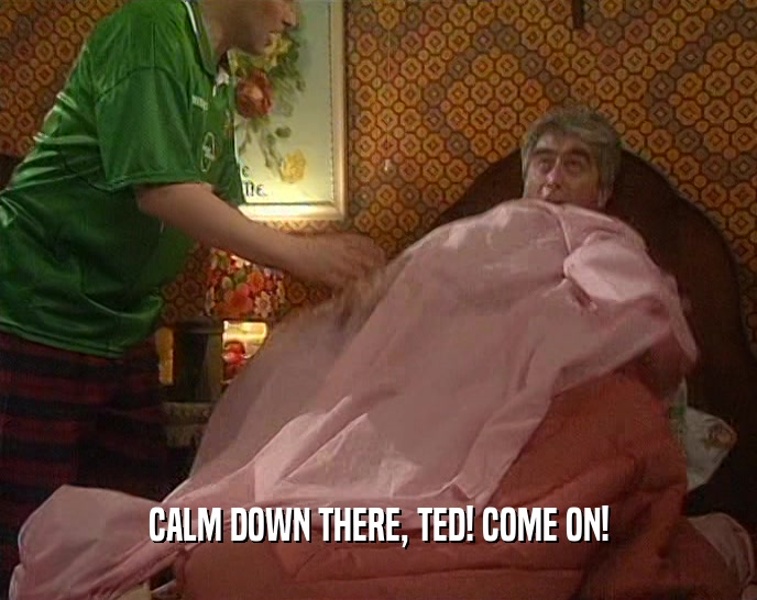 CALM DOWN THERE, TED! COME ON!  