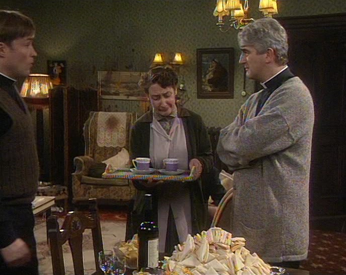- WHAT'S UP, TED? - FATHER FINNEGAN HAD A HEART ATTACK. 
