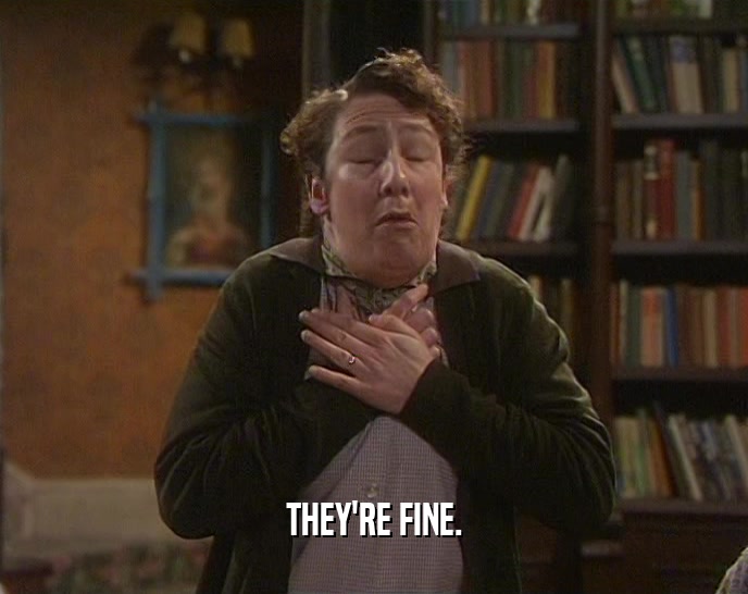 THEY'RE FINE.  