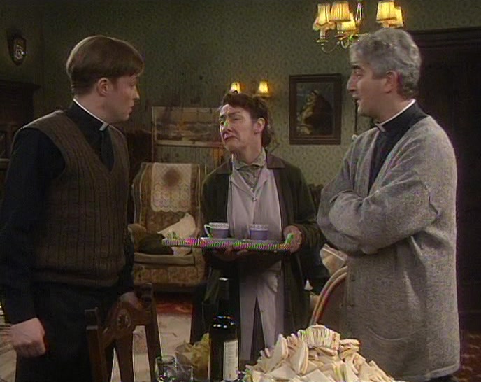 - WHAT'S UP, TED? - FATHER FINNEGAN HAD A HEART ATTACK. 