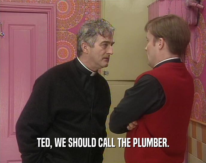 TED, WE SHOULD CALL THE PLUMBER.  