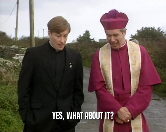 YES, WHAT ABOUT IT?  